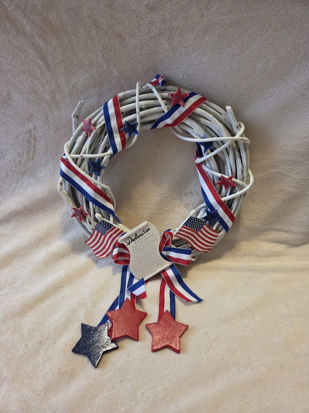 VTG Patriotic Wood Wreath