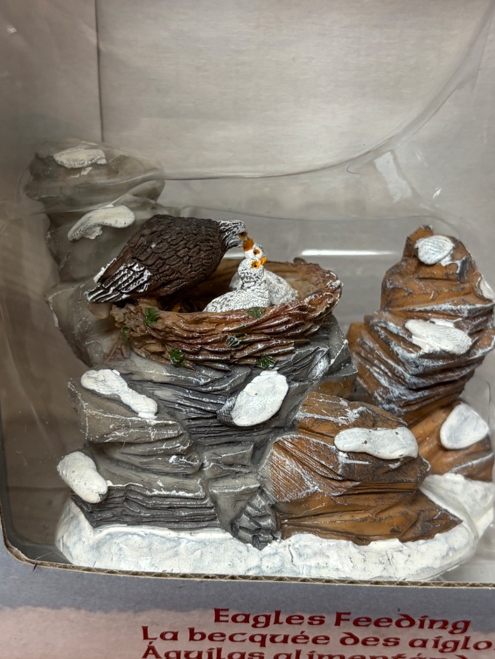 Carole Towne Eagles Feeding Lemax 33401 Christmas Village Bald Eagle Figurine 2003 Vintage