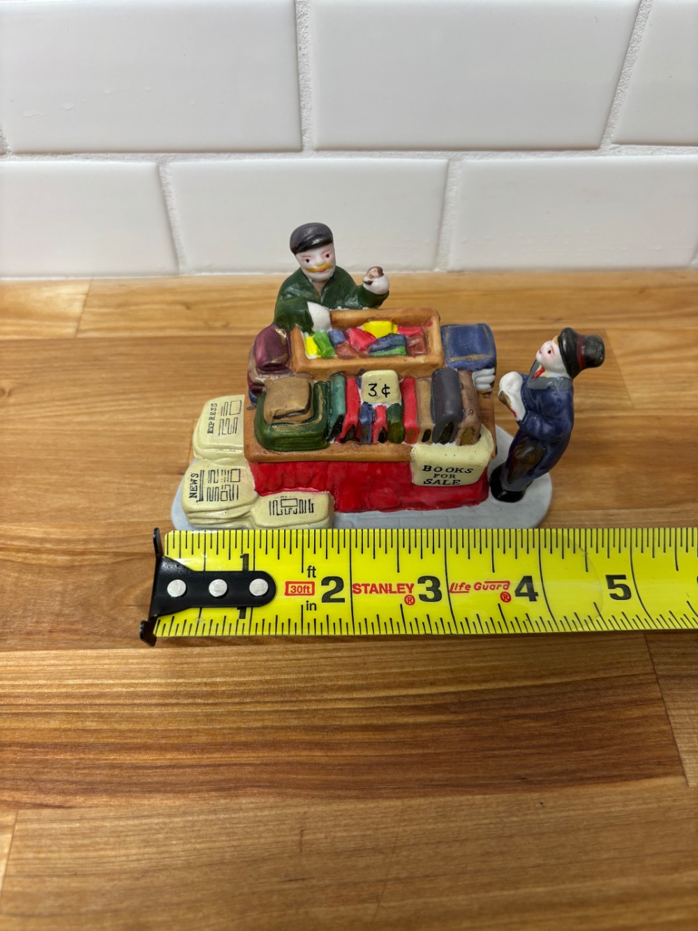 Books for Sale Lemax Christmas Village Accessory Newspaper Vendor Figurine 1998