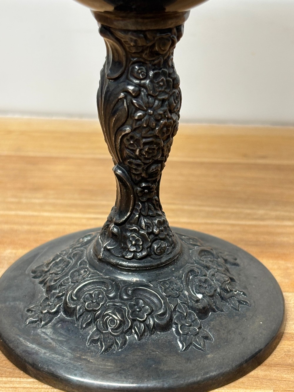 Goblet International Silver Company Countess Silverplate Floral 7 in