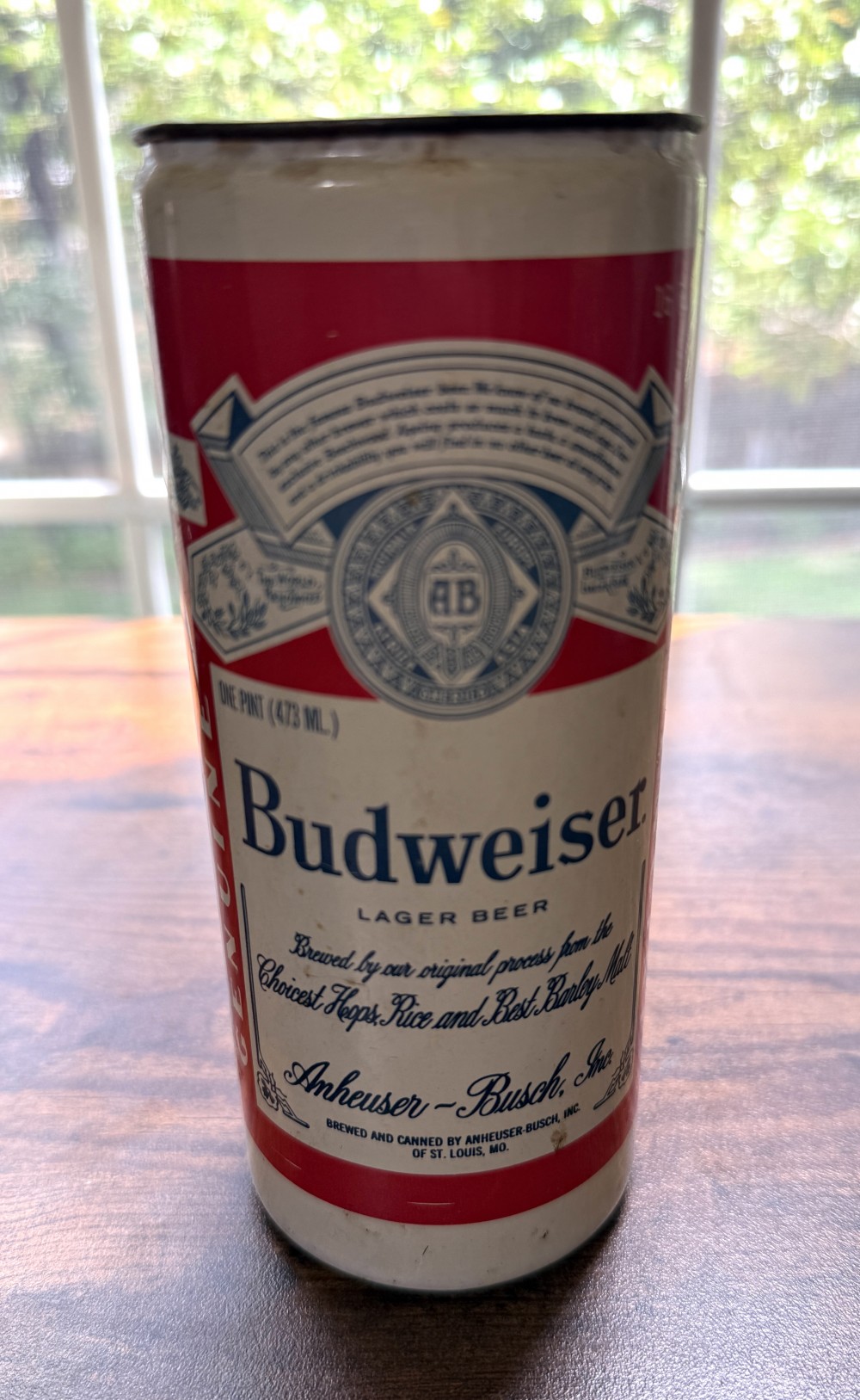 Vintage Budweiser beer can 1978