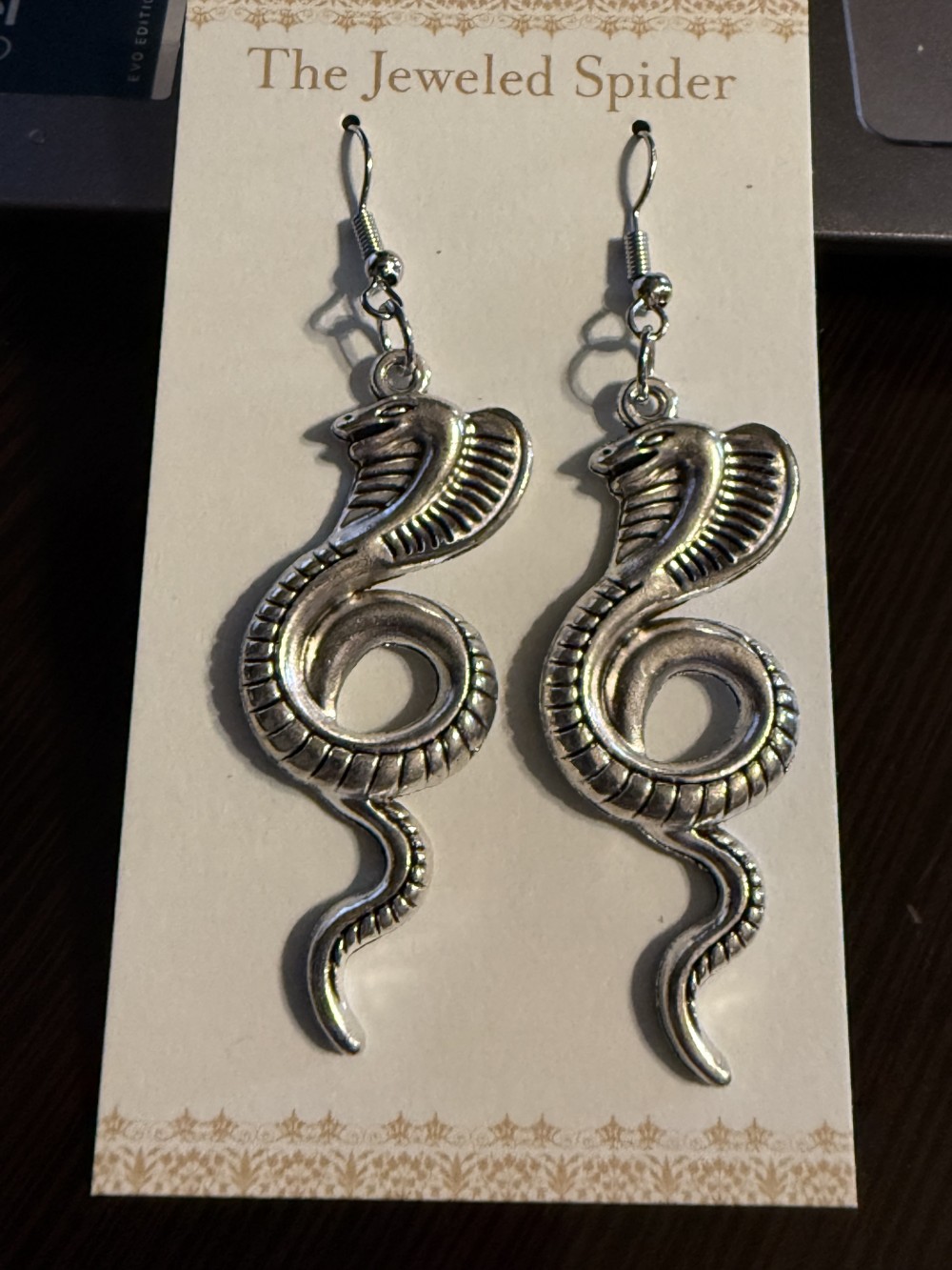 Earrings - Cobra Large in Silver Snake, Serpent, Snakes, Serpents
