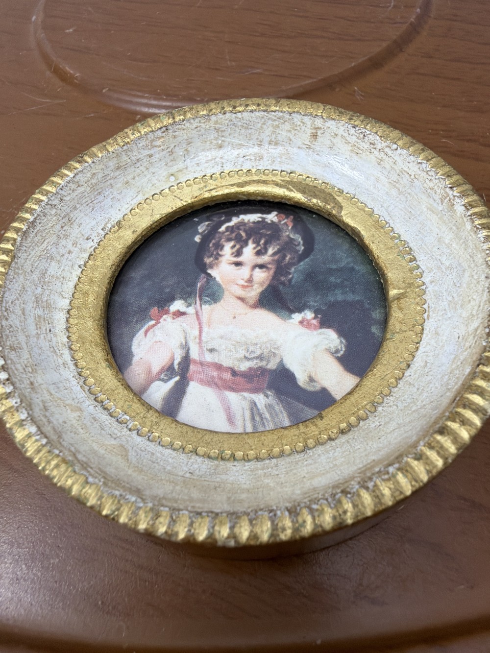 Vtg Italian Mini Framed Portrait