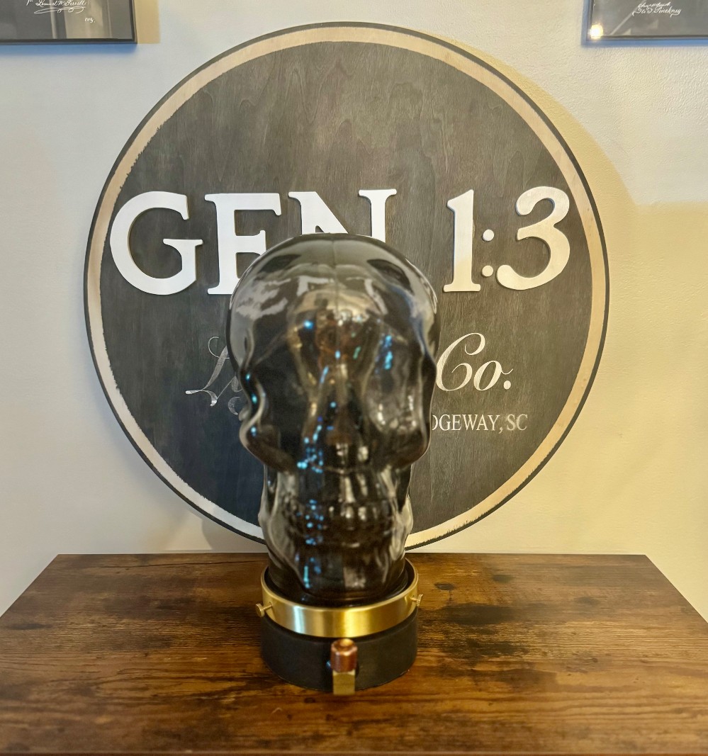 Glass Skull Lamp