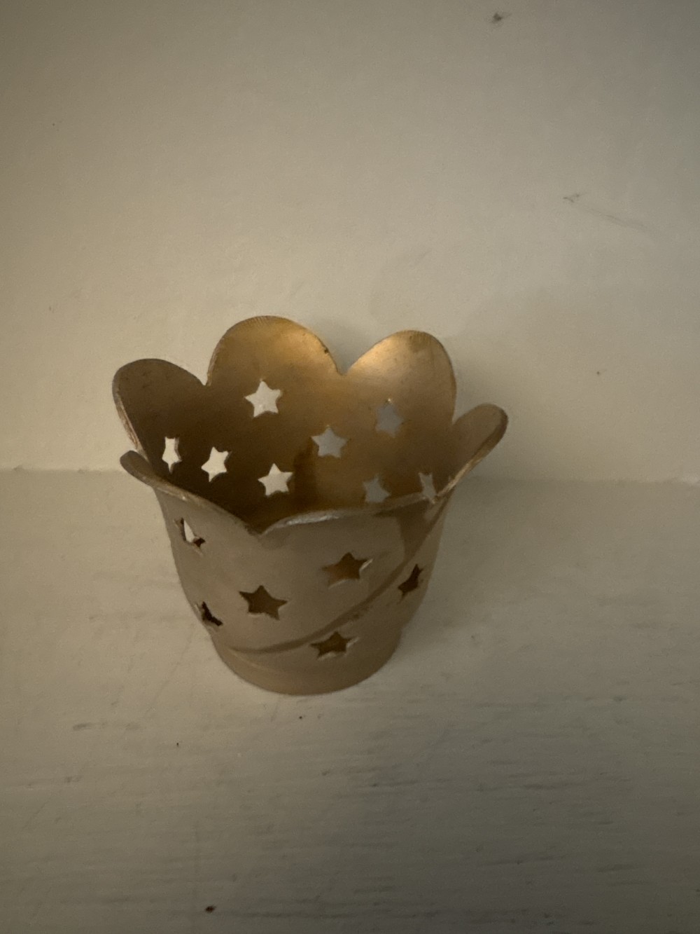 Star Brass Votive Candle Holder Scallop
