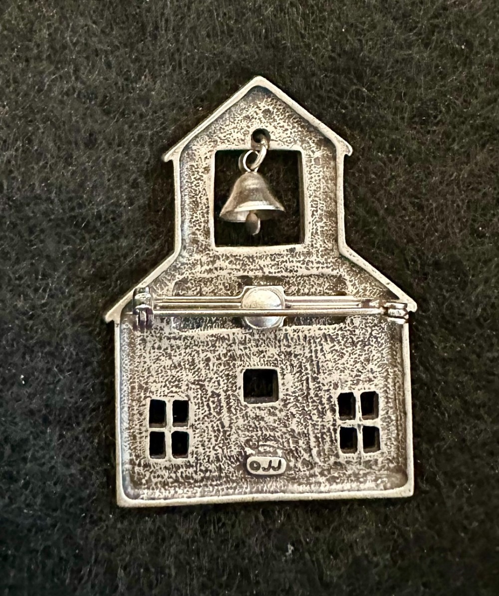 Vtg. Jonette Silvertone School House Brooch