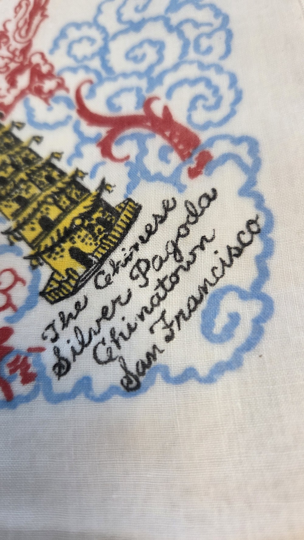 HK-823 printed Chinatown hankie
