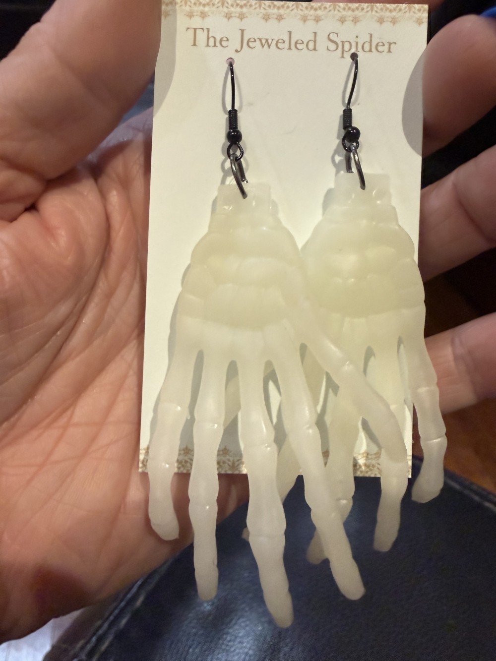 Earrings - Skeleton Hands GLOW IN THE DARK
