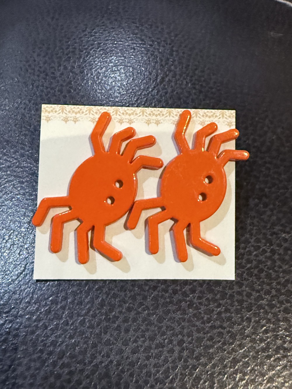 Stud Earrings  - Acrylic Large Spider