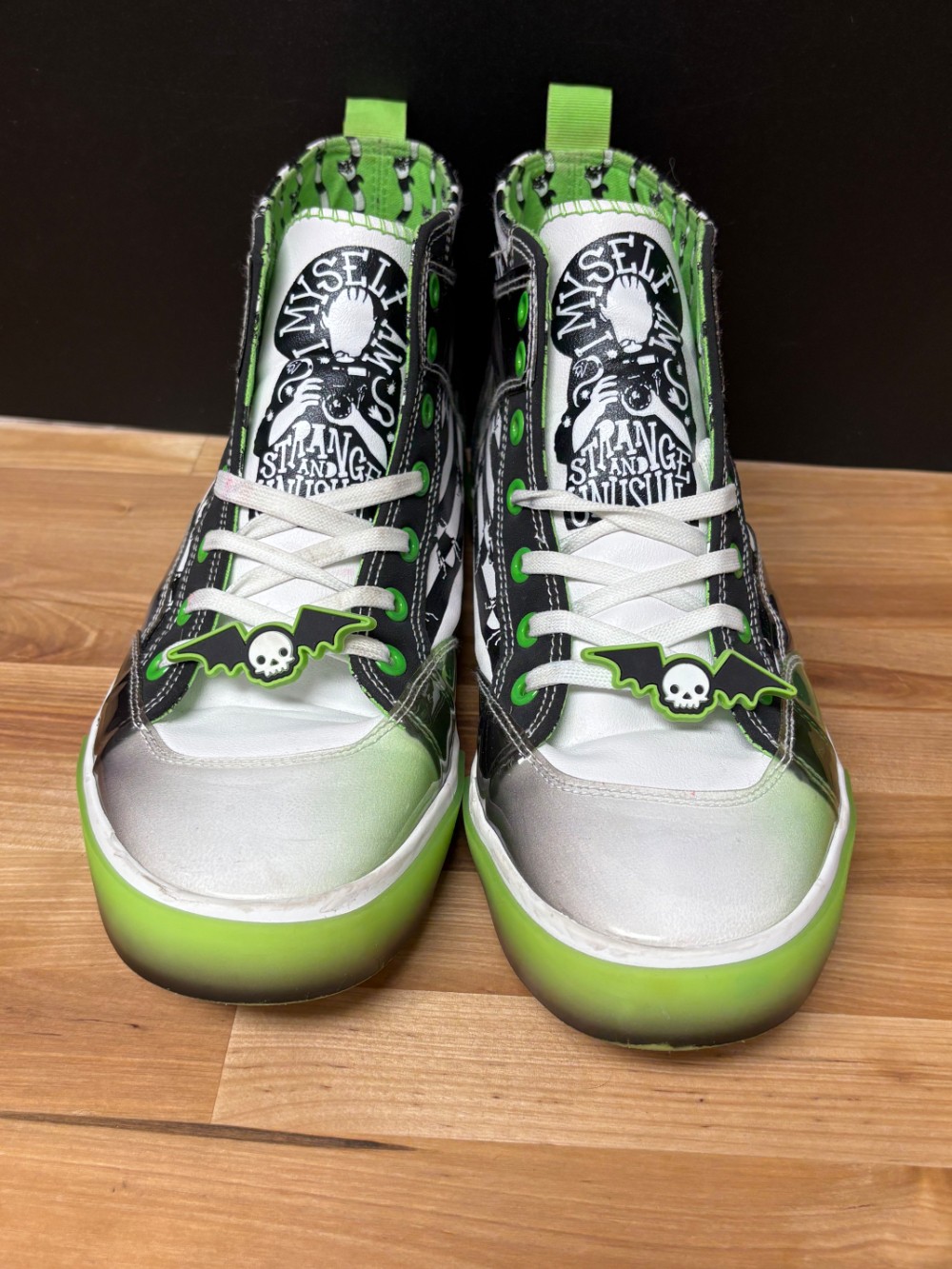 Beetlejuice Ground Up High Top Sneakers Black Green Its Showtime Size 9.5