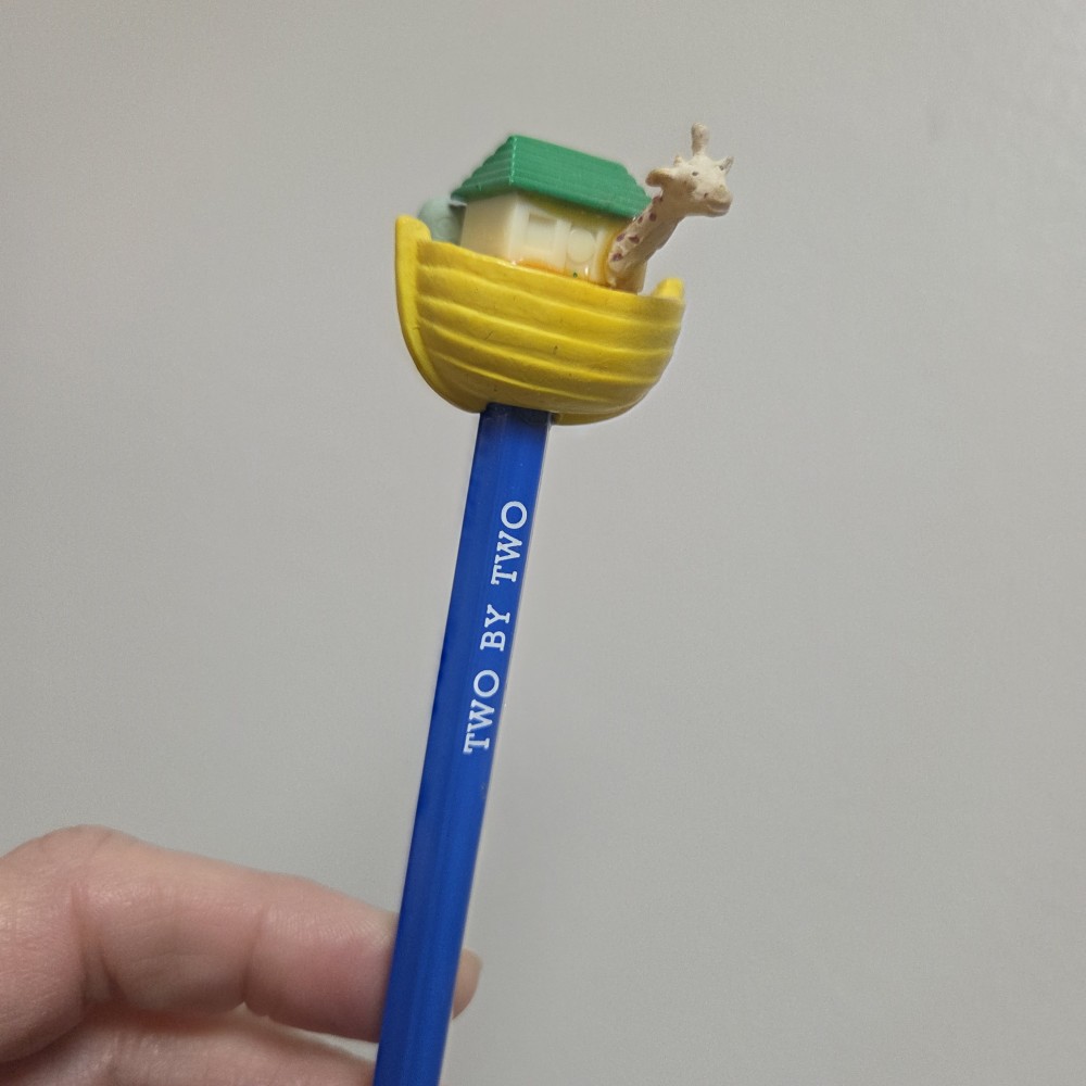VTG Novelty Noah's Ark Topper Pencil