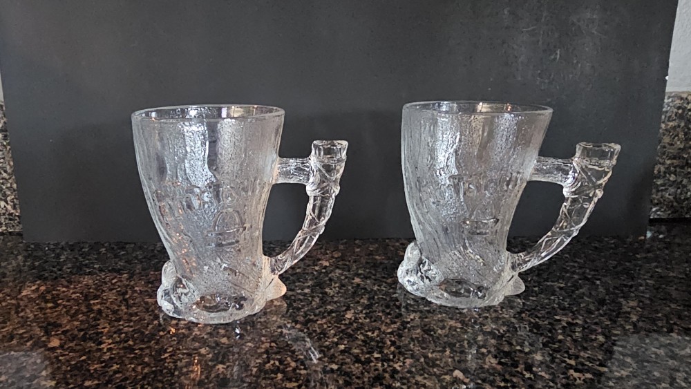 Set of 2 Vintage 1993 McDonald's Flintstones glasses