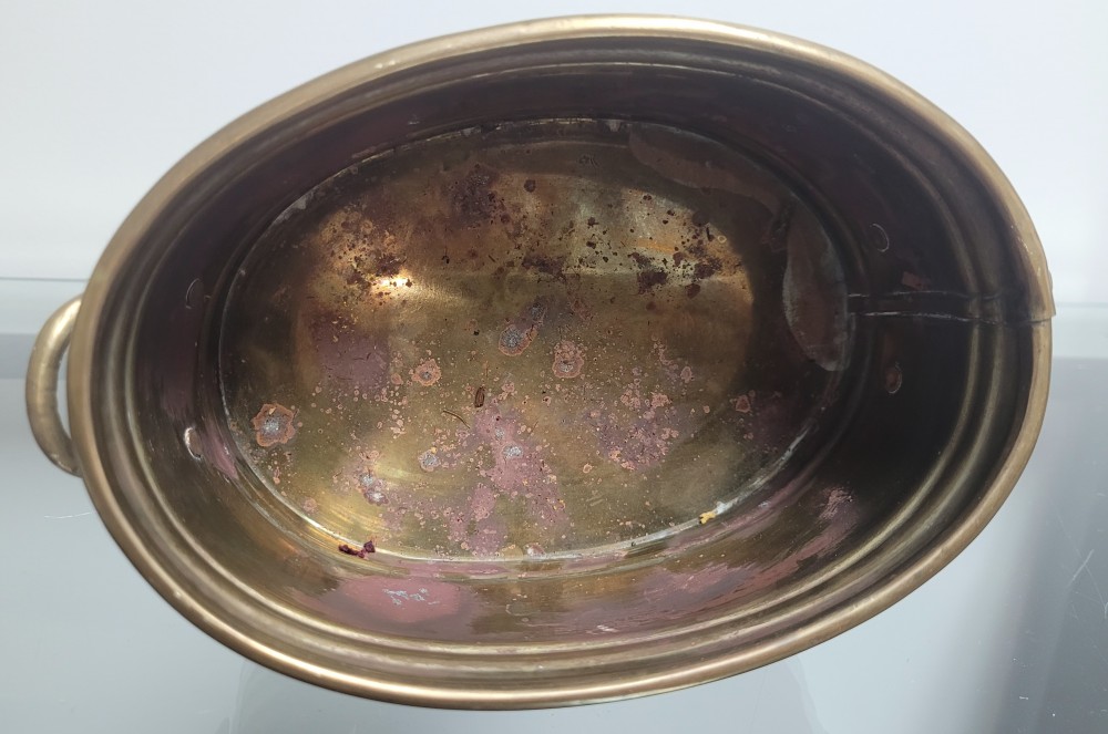 VTG Solid brass oval planter
