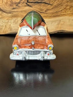 Dept 56 Woody & Camper Station Wagon Blue Camper Christmas Ornaments 2 piece Set
