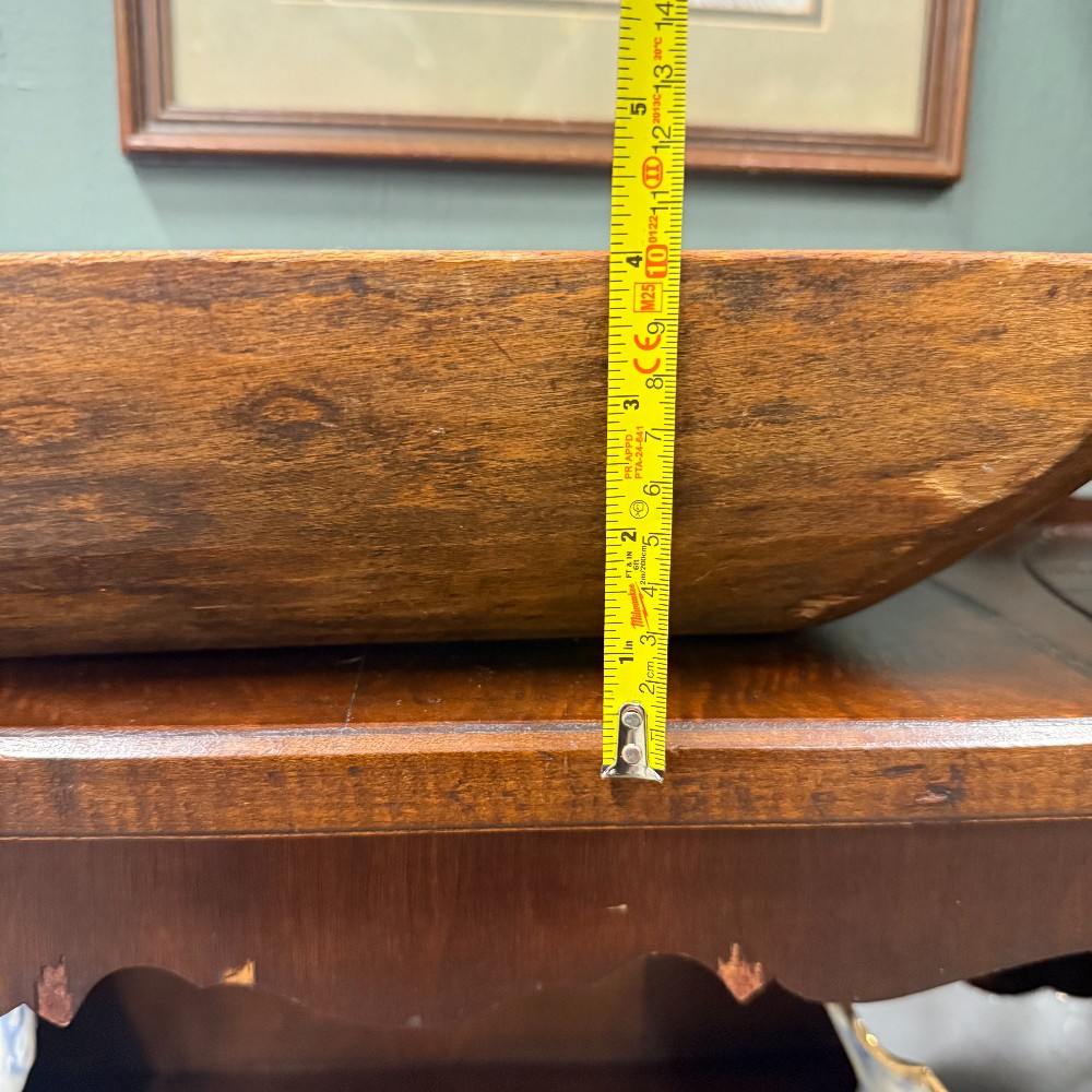 Antique Primitive Carved Wooden Dough Bowl Long Oval