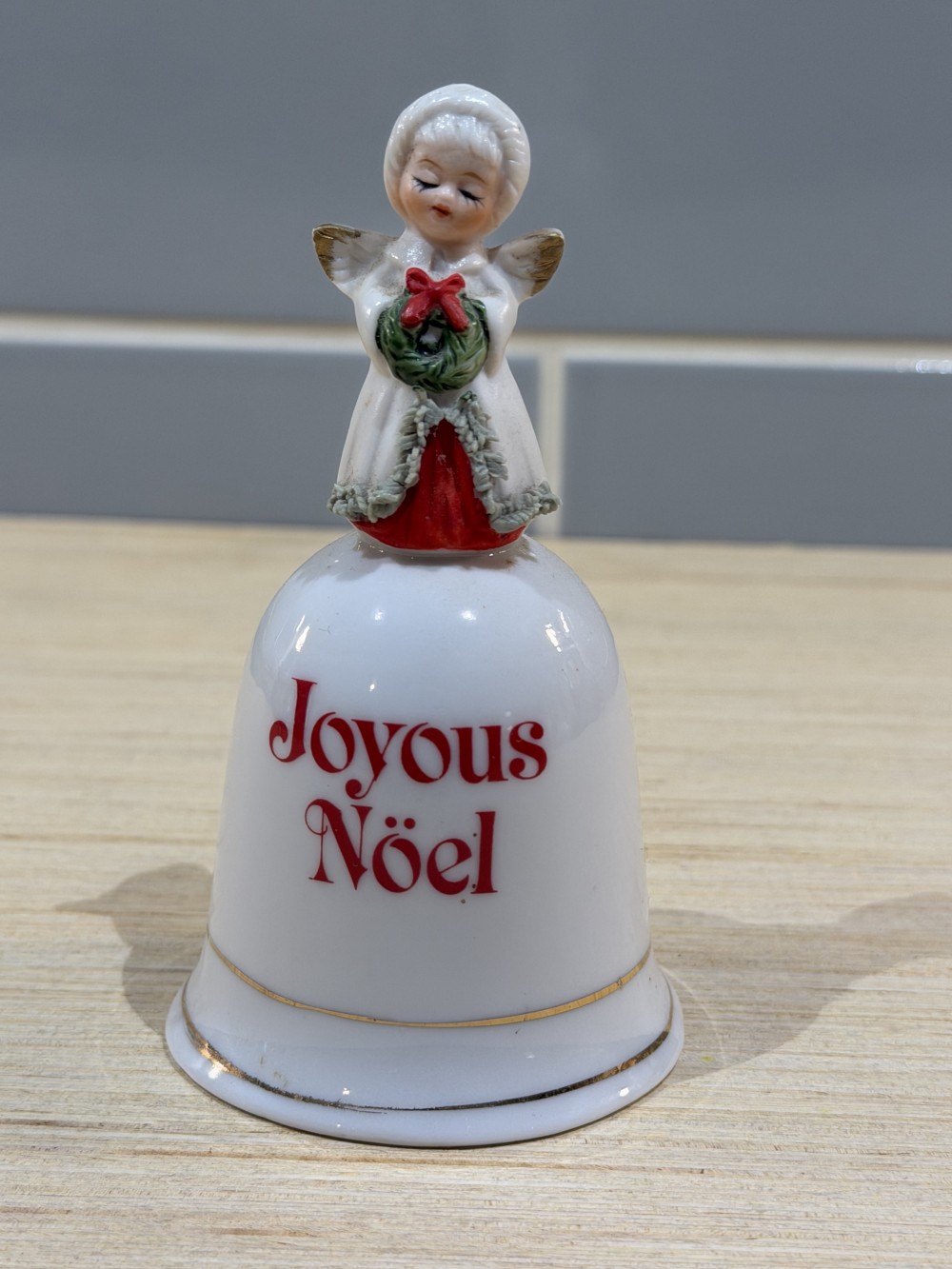 VTG Joyeux Noël Angel Christmas Bell — 5”
