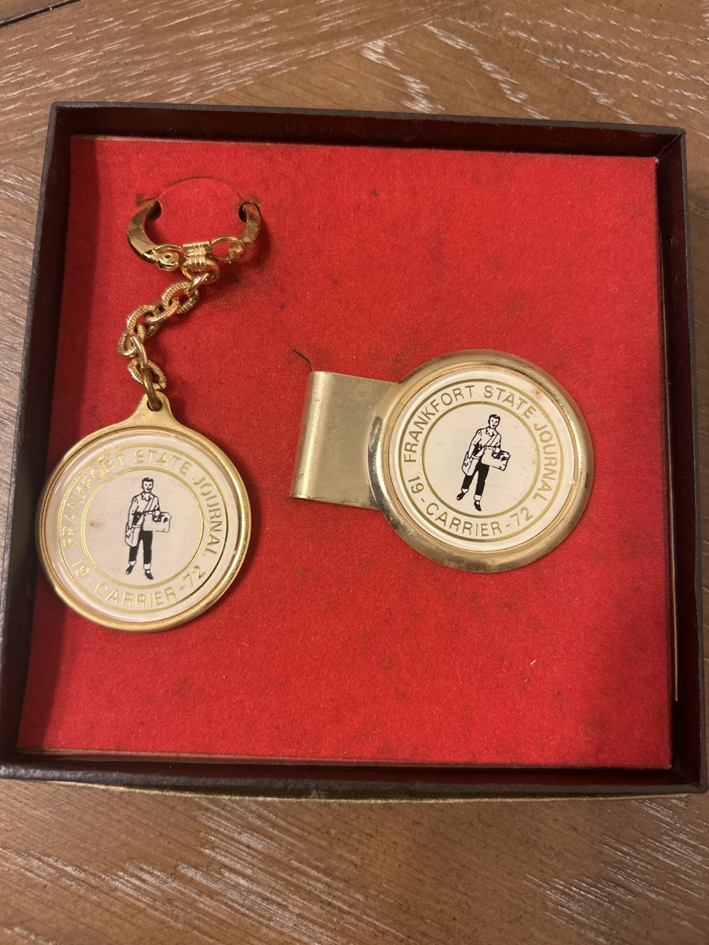 Frankfort State Journal 1972 Mail Carrier Key Chain and Money Clip