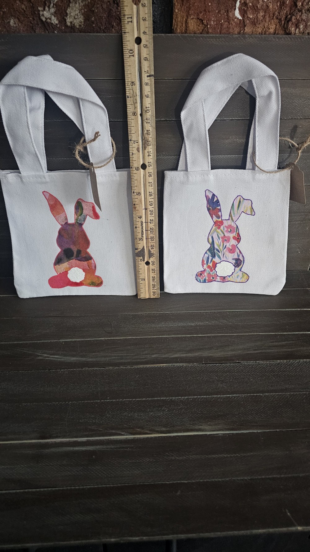 Mini canvas gift bags