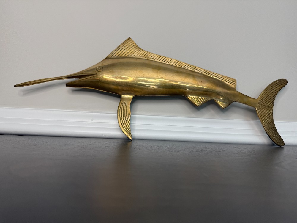 Brass Marlin Swordfish Wall Hanging