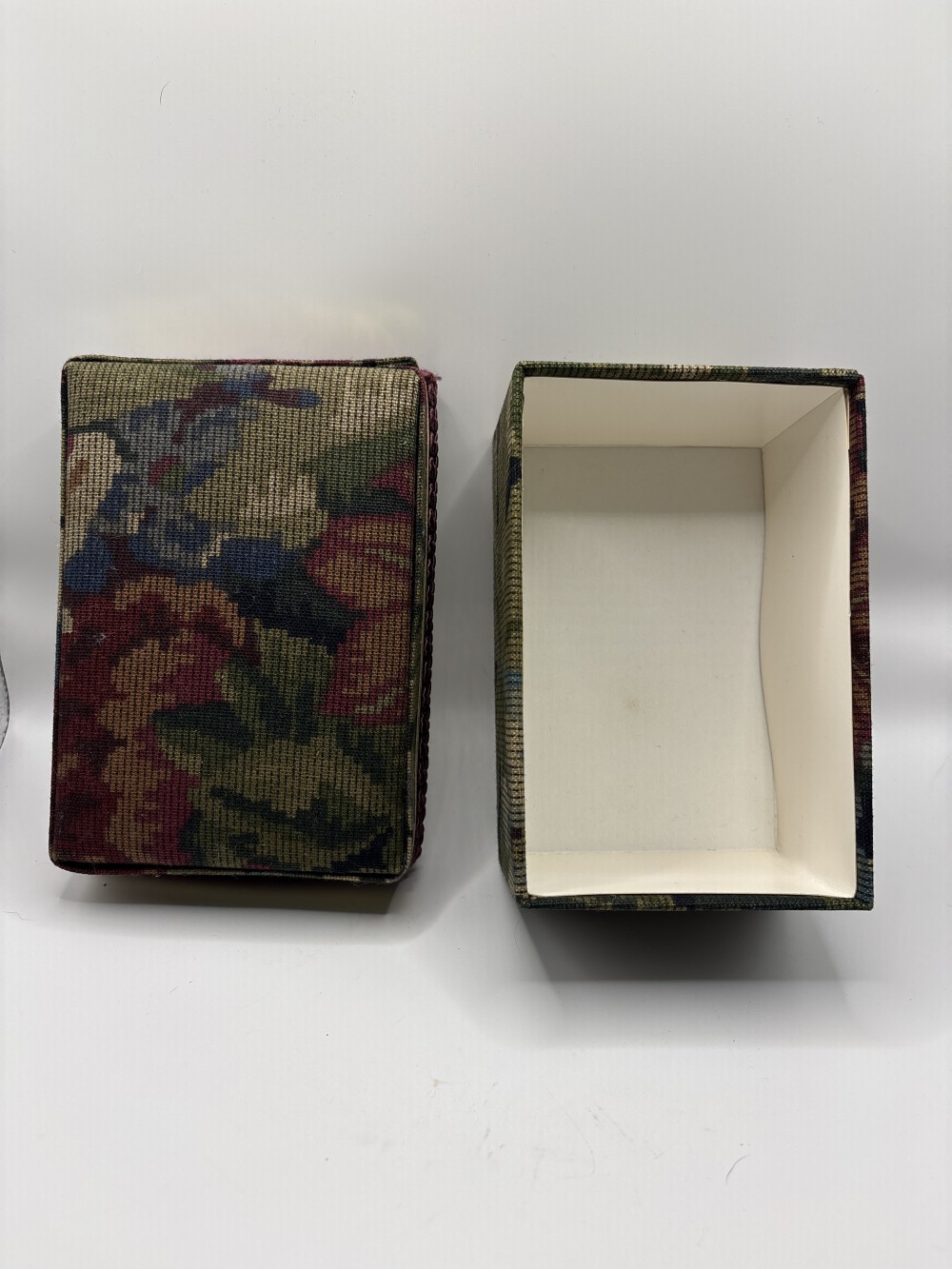 Floral Tapestry Box 4x5x3 Vintage