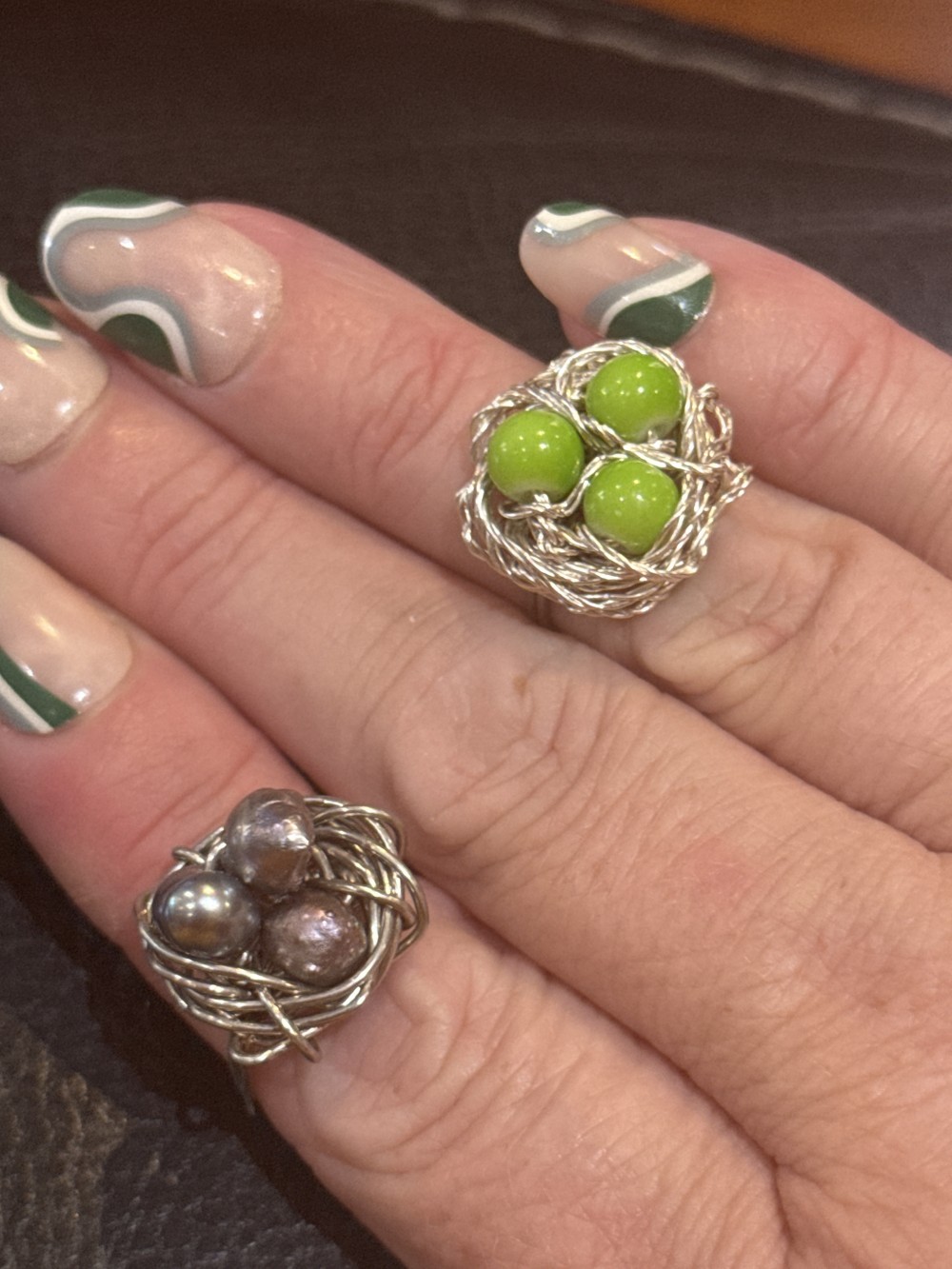 Ring - Bird Nest Silver Wire Wrap