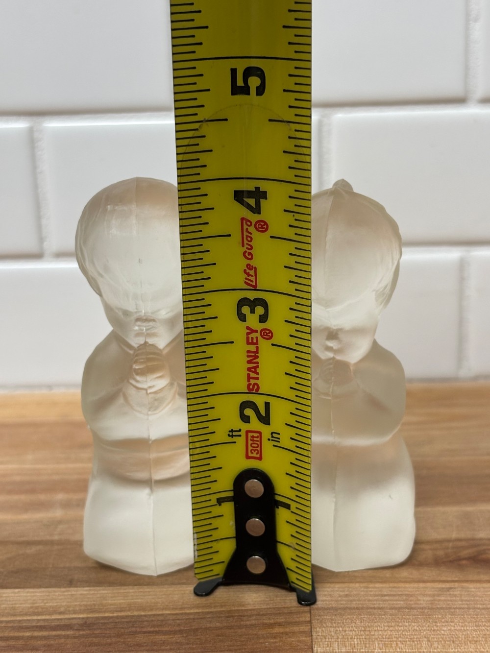 Fenton Frosted Satin Glass Praying Boy & Girl Figurines Pair