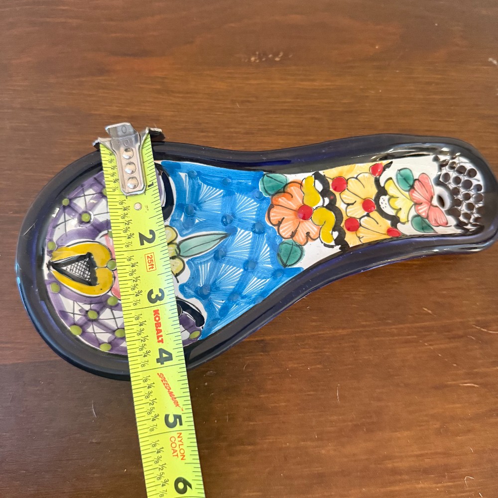 Talavera Spoon Rest, Hand Painted Puebla Mexico