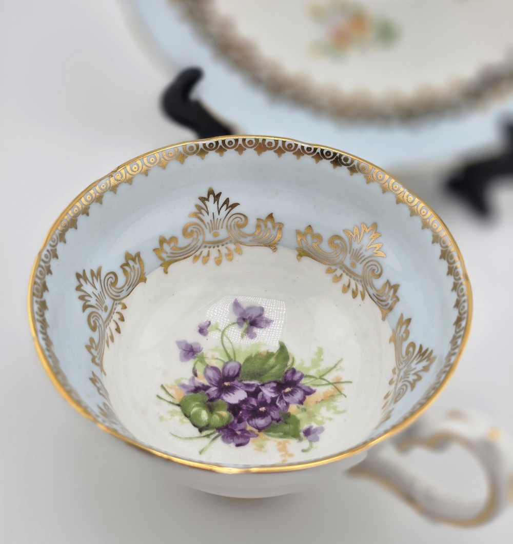 VTG 1950s Grosvenor Jackson Gosling Fine Bone Teacup Saucer