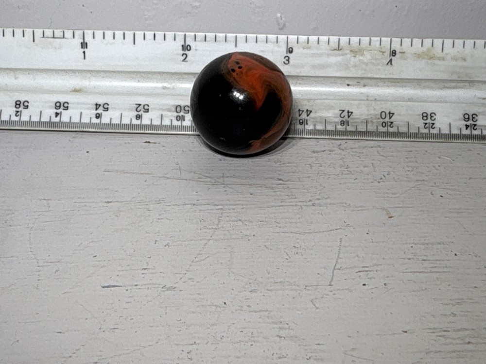Marble Black and Orange Swirl ~1