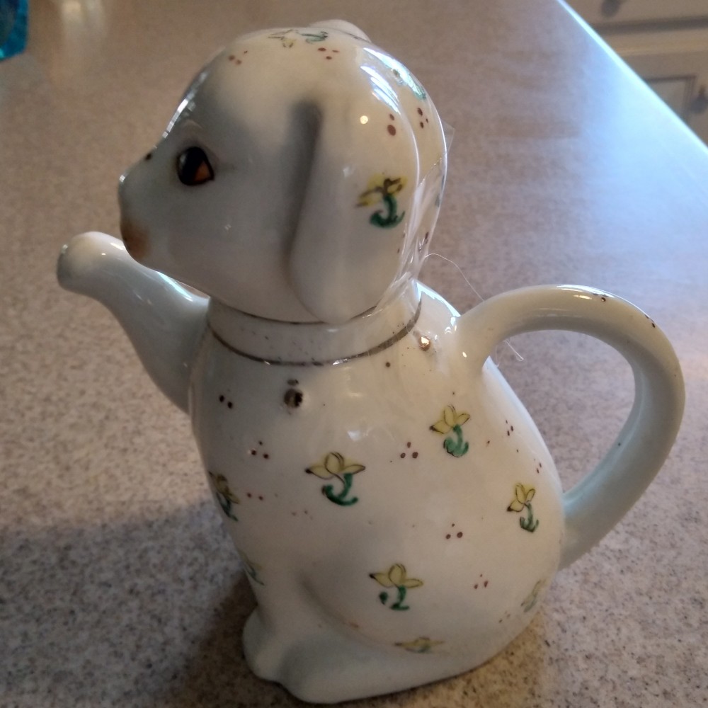 Dog Ceramic Teapot Vintage China