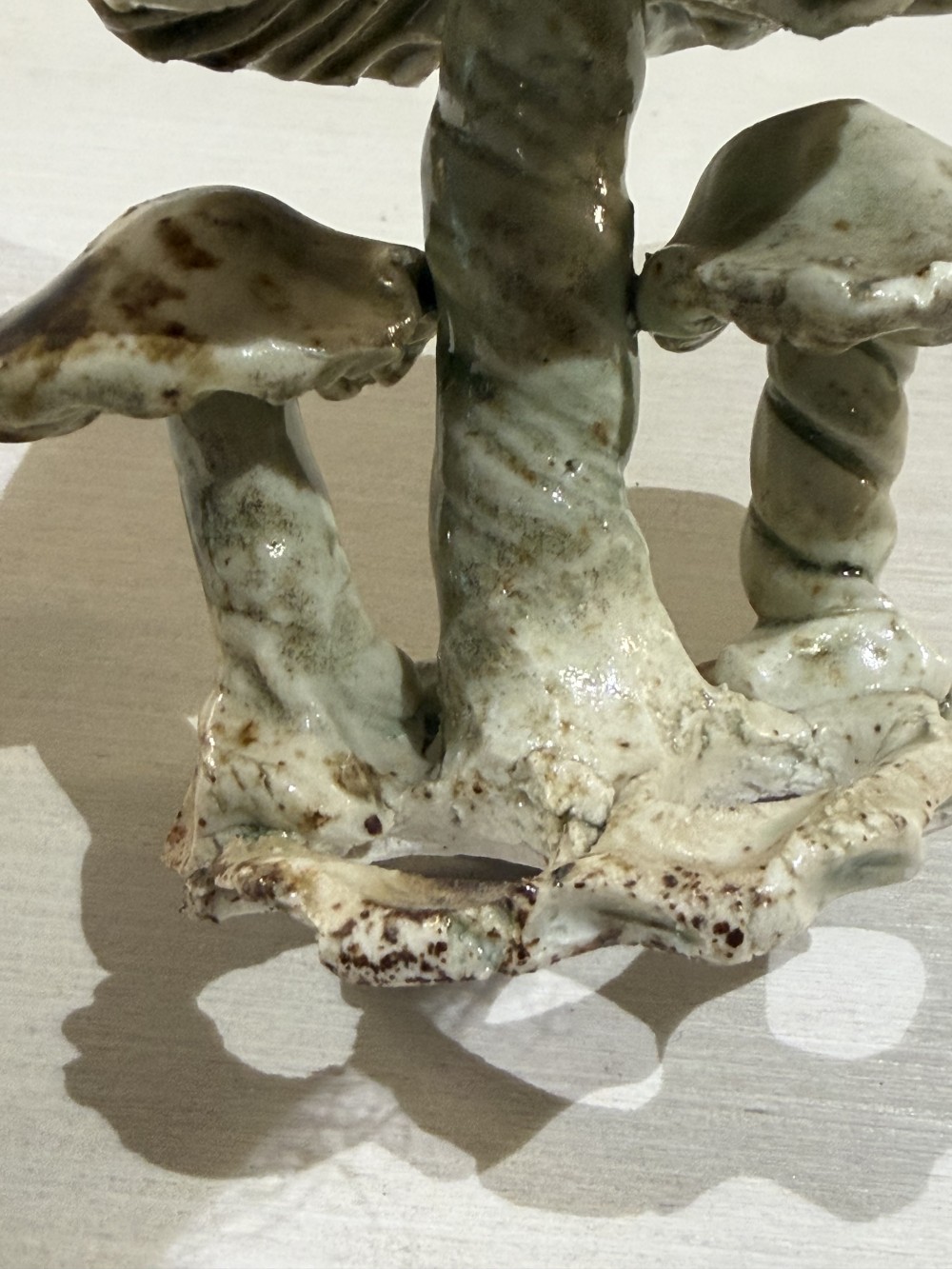 Signed Vintage Studio Pottery Mushrooms