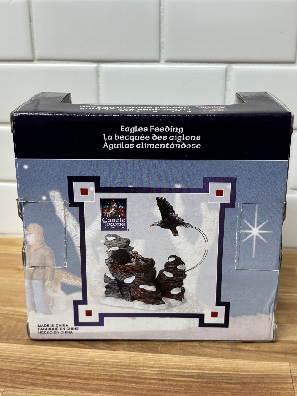 Carole Towne Eagles Feeding Lemax 33401 Christmas Village Bald Eagle Figurine 2003 Vintage