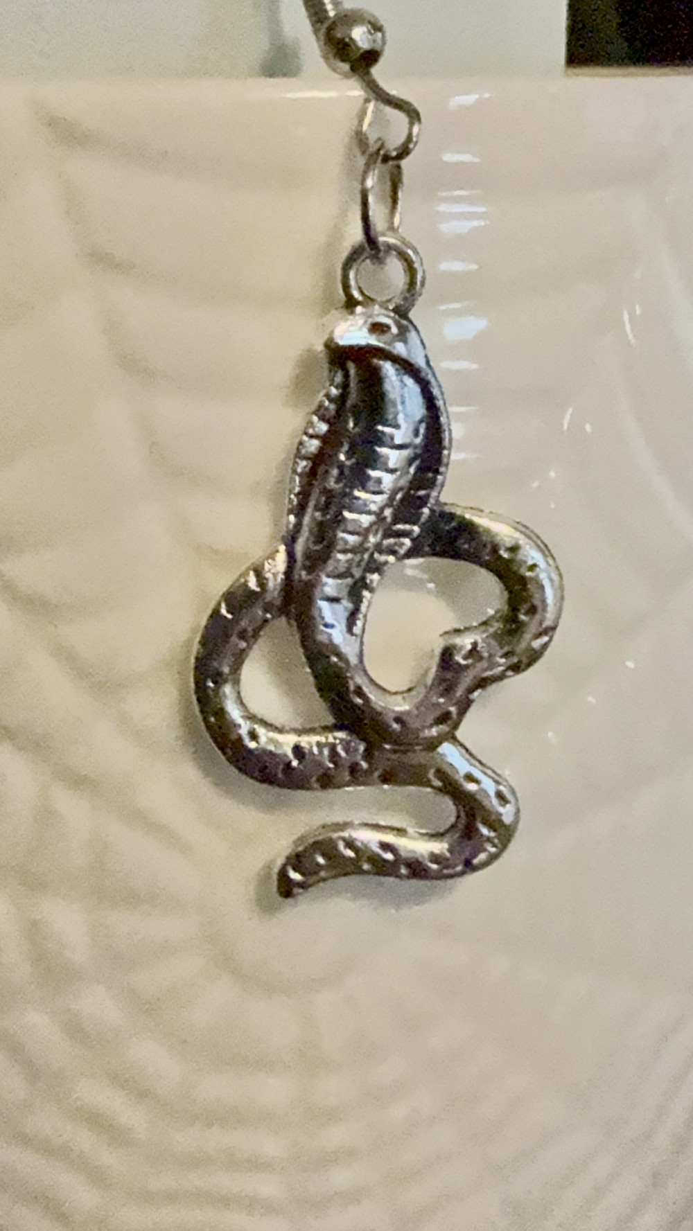 Earrings - Cobra in Silver Snake, Serpent, Snakes, Serpents
