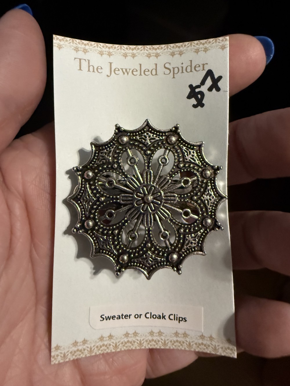 Sweater Clip, Cloak Clip, Dress Clip: Round Pointed-