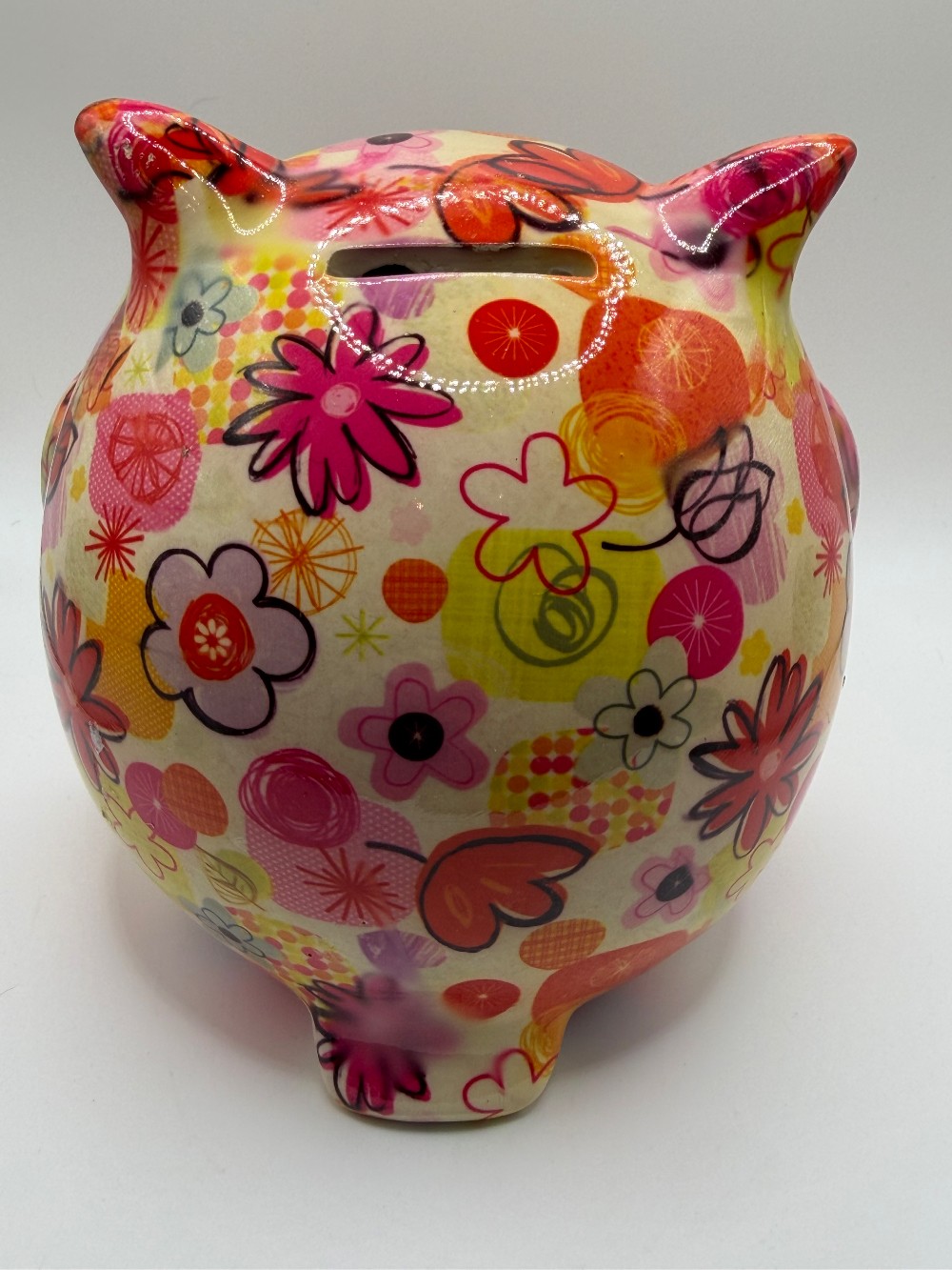 Pomme-pidon Owl Floral Piggy Bank