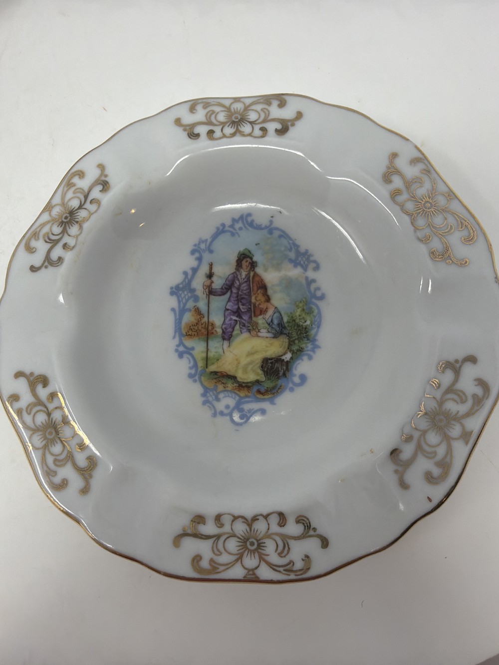 Colonial Courting Couple Ashtray