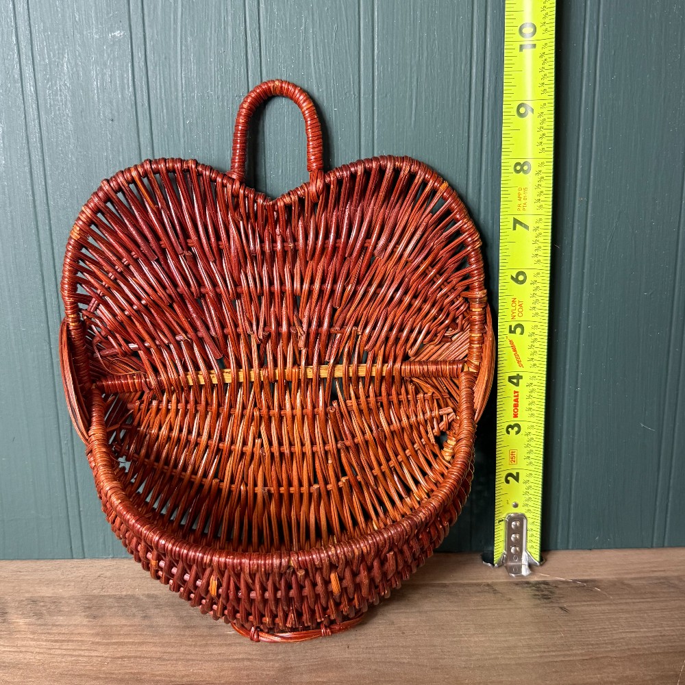 Wicker Apple Shaped Wall Basket