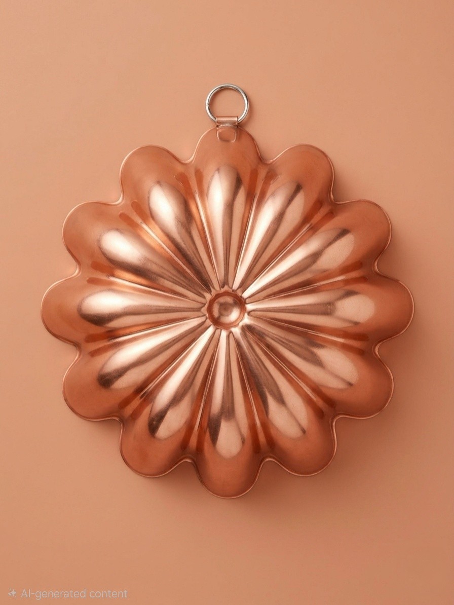 3.5 cup rose gold metal mold