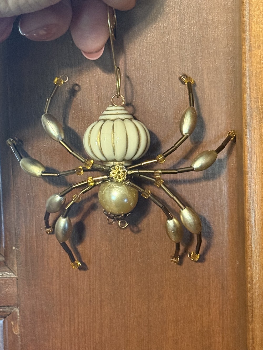 Ornament - Spider - Copper Cream and Gold