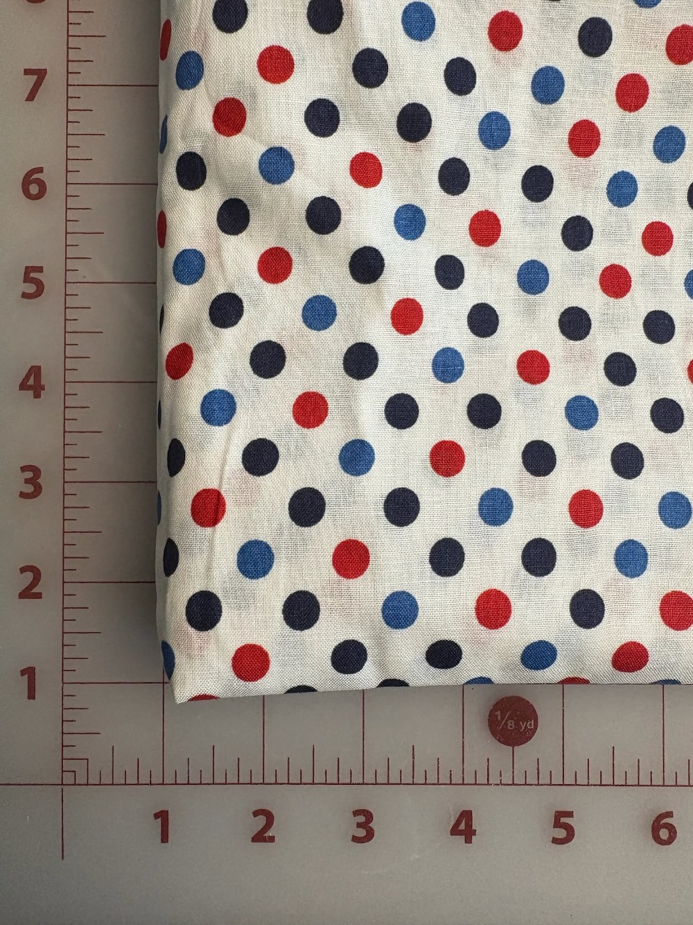 Patriotic Polka Dots Cotton Fabric