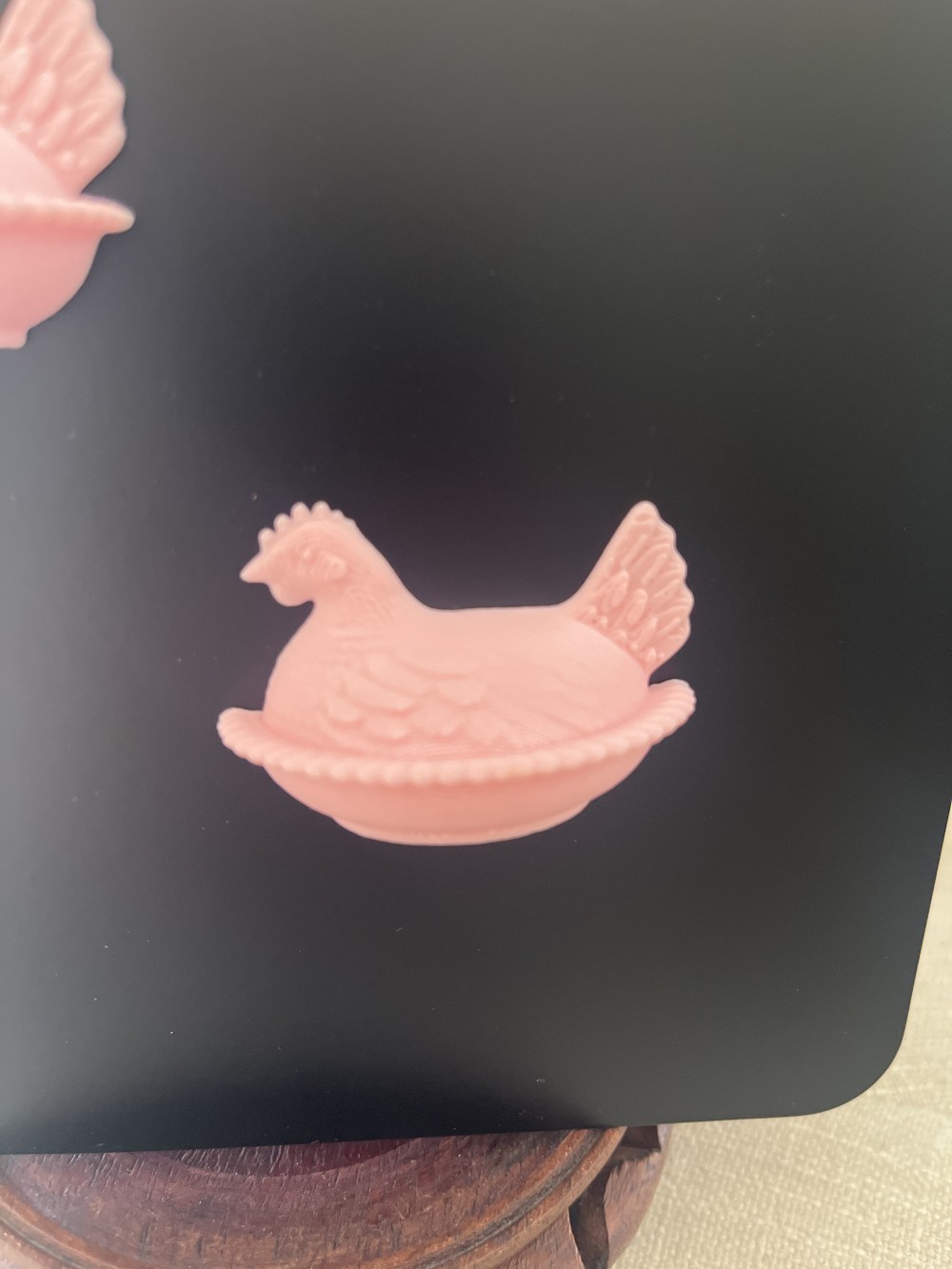 Plastic PINK “Hen on Nest” Frig Magnet