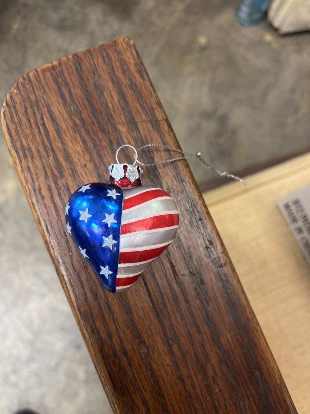 Patriotic heart ornament