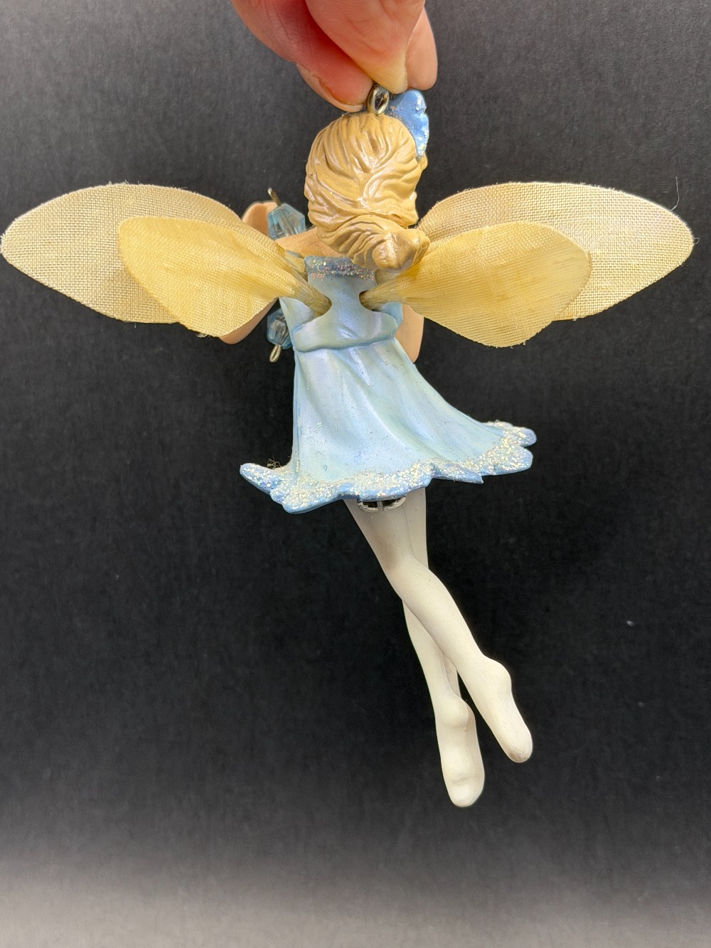 Frostlight Fairy in Blue Ornament