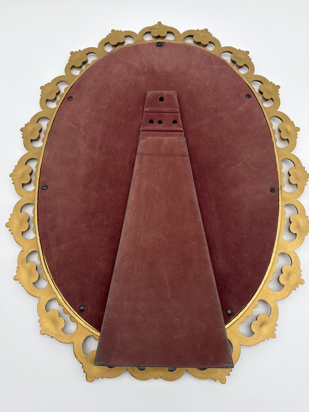 Gold Scroll Oval Mirror