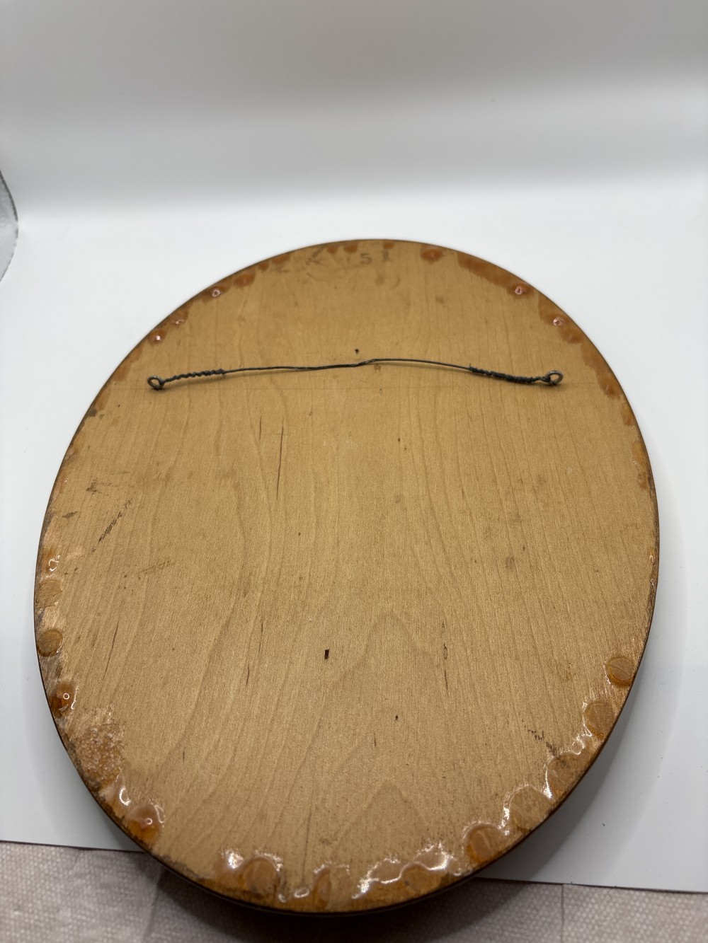 MCM Oval Wood Mushroom Wall Hanging ~11 inch H x 8.5 inch W