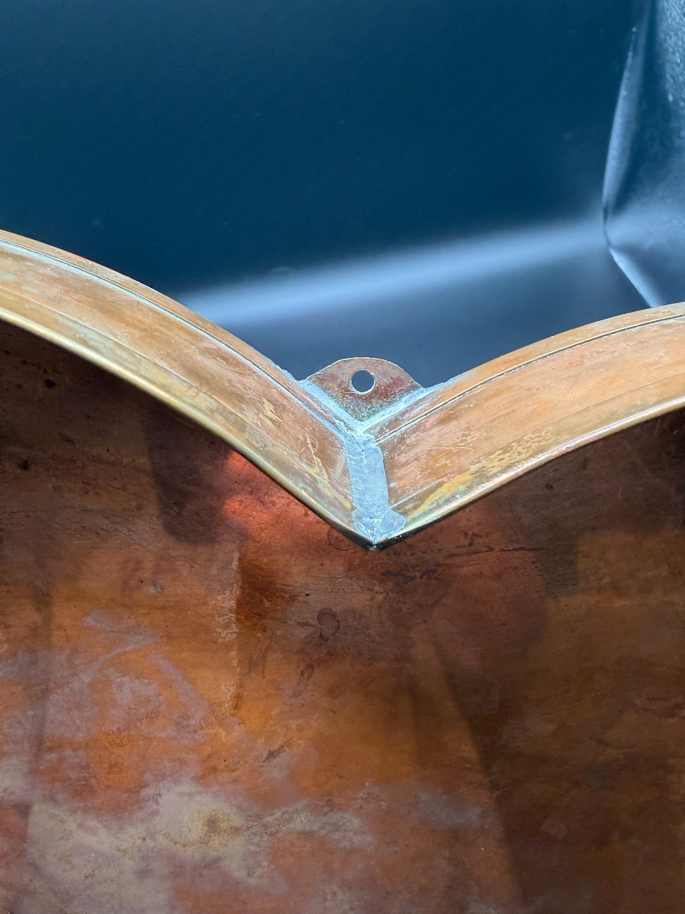 Copper Heart Tray Wall Hanging Large Size