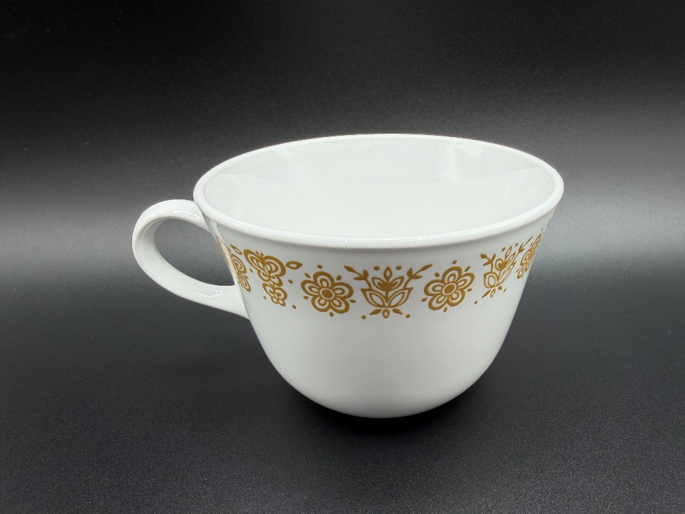 Vintage Corelle Butterfly Gold Closed Handle Teacup by Corning