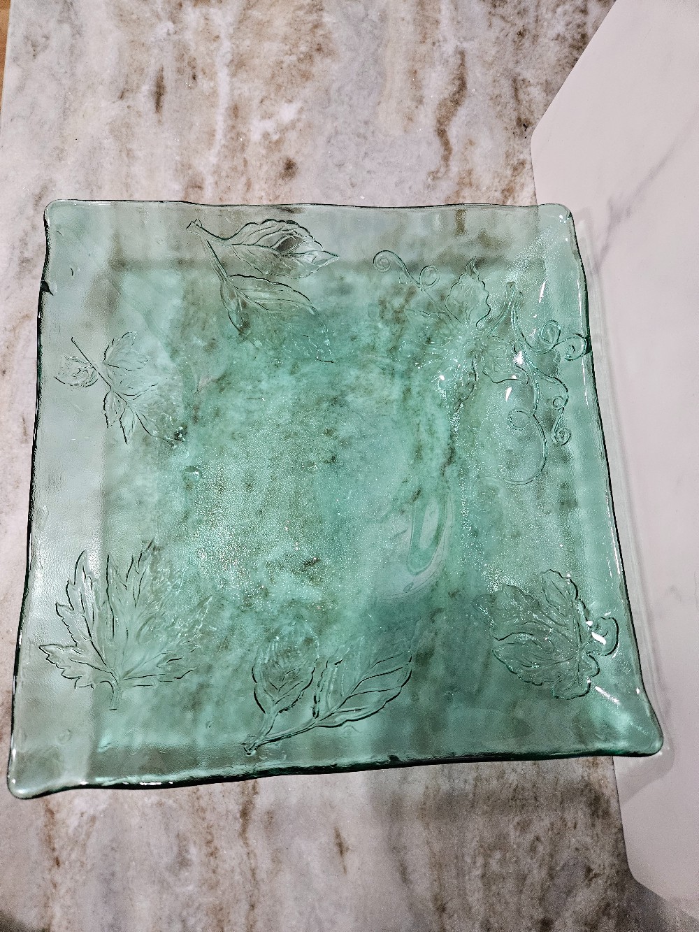 Vintage Indian Tiara glass serving dish