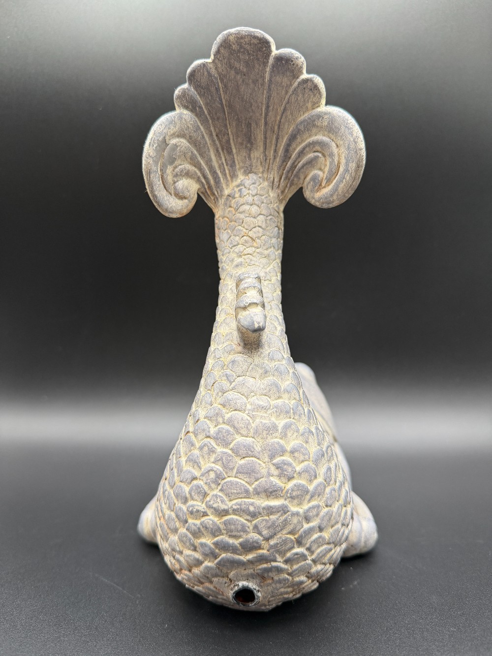 Stone Resin Koi Fish Spitter Pond Fountain Decor Decorative Statue