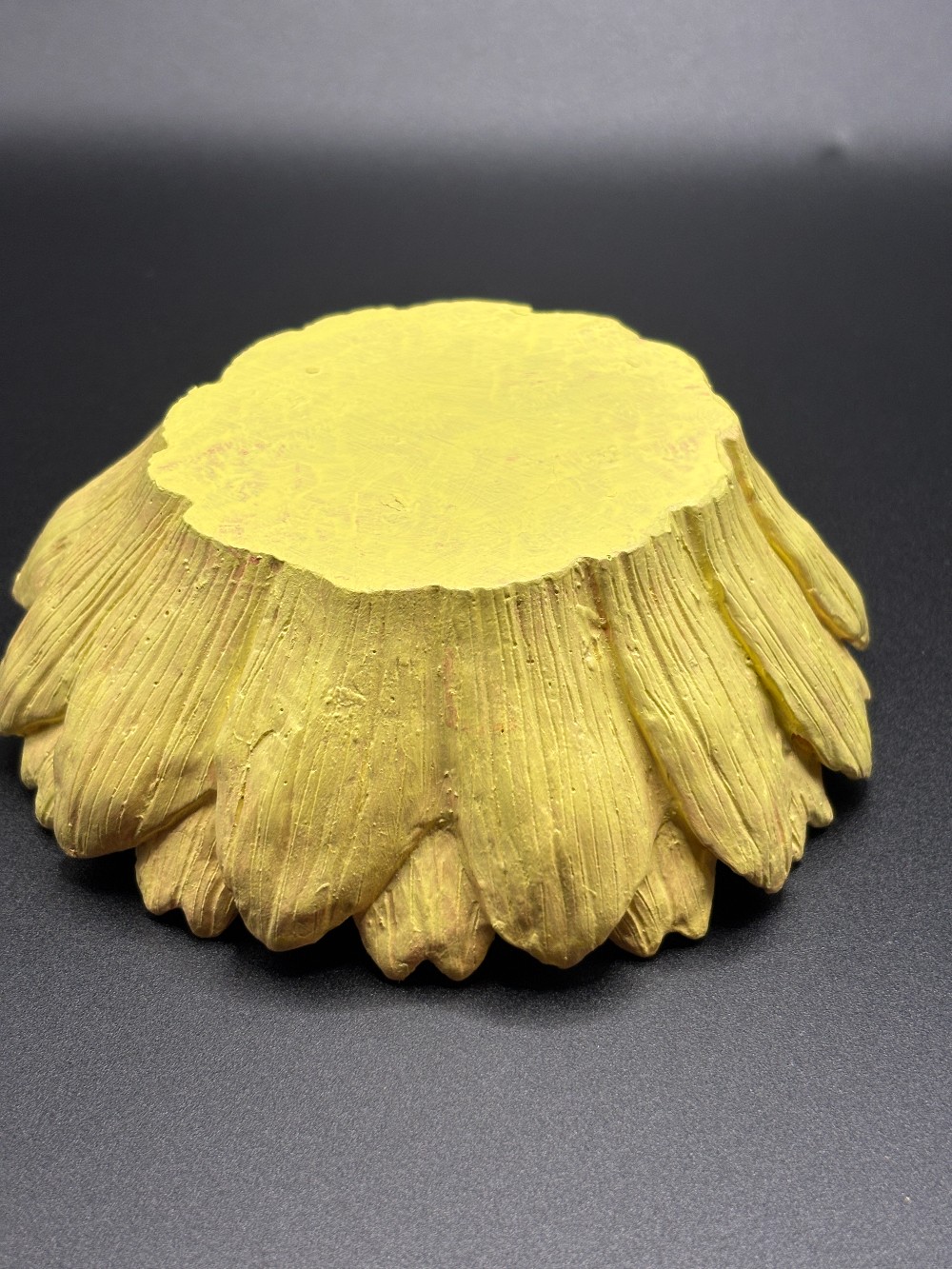 Garden decor resin sunflower dish
